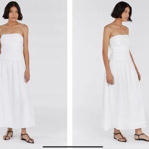 Dissh -Elegant White Strapless Dress